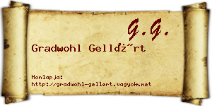Gradwohl Gellért névjegykártya